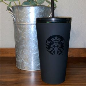 New Matte Black Starbucks Tumbler 🖤